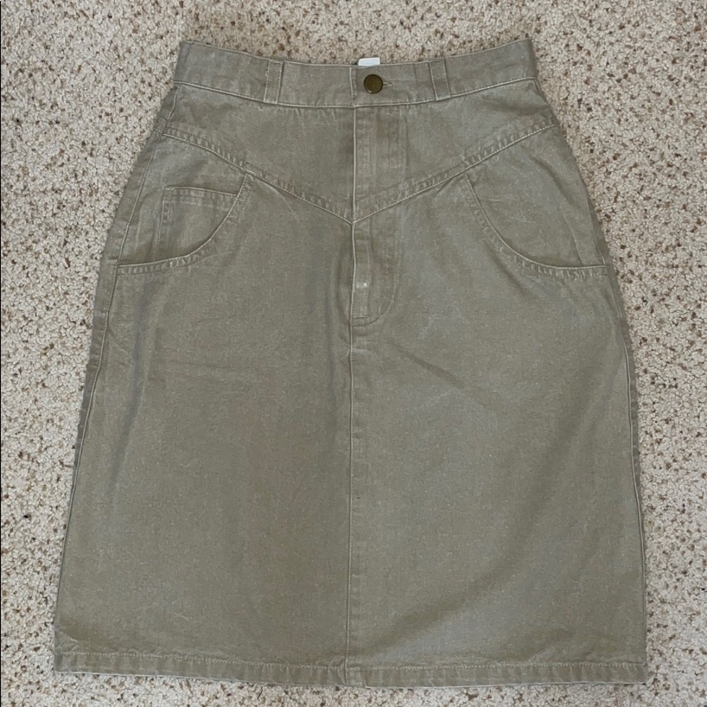 Vintage NWOT Tan High-Waisted Skirt